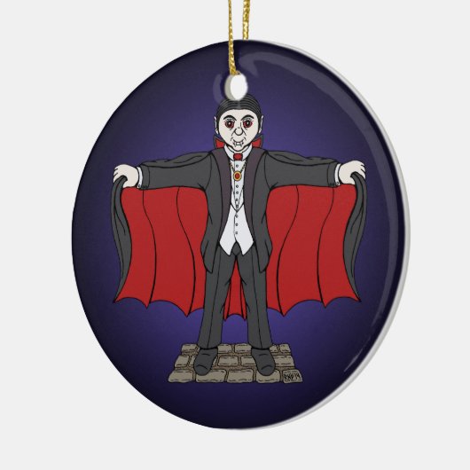Cute Vampire/Dracula Keramisch Ornament (Links)