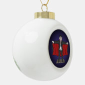 Cute Vampire/Dracula Keramische Bal Ornament (Links)