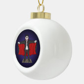 Cute Vampire/Dracula Keramische Bal Ornament (Rechts)