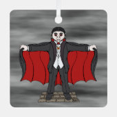 Cute Vampire/Dracula Metalen Ornament (Voorkant)
