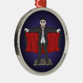 Cute Vampire/Dracula Metalen Ornament (Rechts)