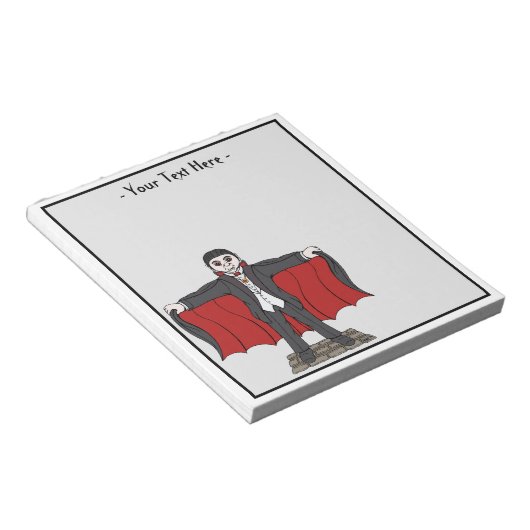 Cute Vampire/Dracula Notitieblok (Schuin)