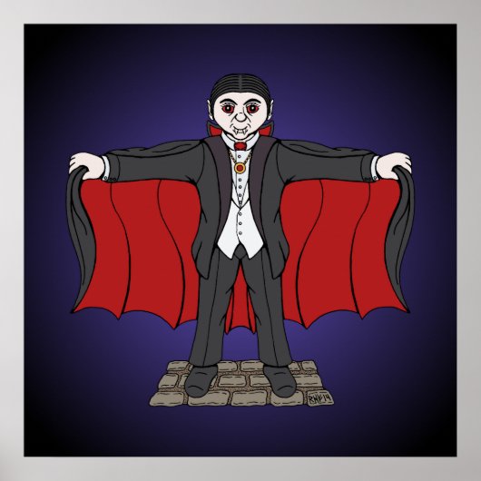 Cute Vampire/Dracula Poster (Voorkant)