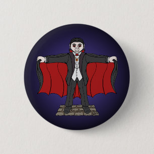 Cute Vampire/Dracula Ronde Button 5,7 Cm