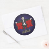 Cute Vampire/Dracula Ronde Sticker (Envelop)