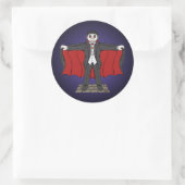 Cute Vampire/Dracula Ronde Sticker (Tas)