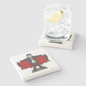 Cute Vampire/Dracula Stenen Onderzetter (Zijkant)