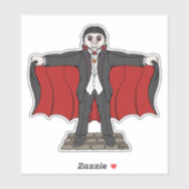 Cute Vampire/Dracula Sticker (Vel)