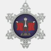Cute Vampire/Dracula Tin Sneeuwvlok Ornament (Voorkant)