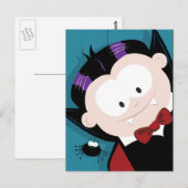 Cute Vampire en Spider Halloween Briefkaarten (Voorkant / Achterkant)