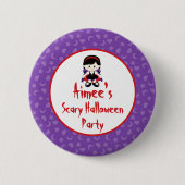Cute Vampire Girl Halloween Party Ronde Button 5,7 Cm (Voorkant)