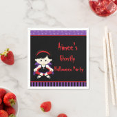 Cute Vampire Girl Halloween Party Servet (Insitu)