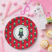 Cute Vampire Halloween Party Papieren Bordje (Feest)