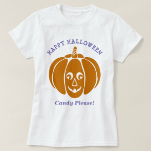 Cute Vampire Halloween Pumpkin Graphic T-shirt
