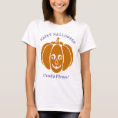 Cute Vampire Halloween Pumpkin Graphic T-shirt (Voorkant)