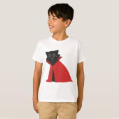 Cute Vampire Kat Halloween Kinder T-Shirt (Voorkant volledig)