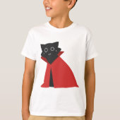 Cute Vampire Kat Halloween Kinder T-Shirt (Voorkant)