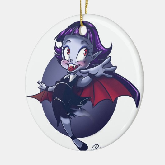 Cute Vampire Keramisch Ornament (Links)