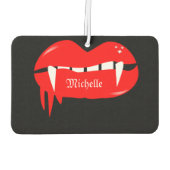 Cute Vampire Lip Driving Halloween Luchtverfrisser (Achterkant)