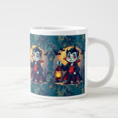 Cute Vampire with Lantern Kawaii Halloween Grote Koffiekop (Rechts)