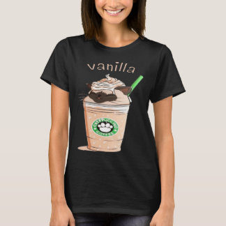 Cute Vanilla Brown Cat Animals Pet Catpuccino Coff T-shirt