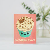 Cute Vanilla Chocolate Cupcake Briefkaart (Staand voorkant)