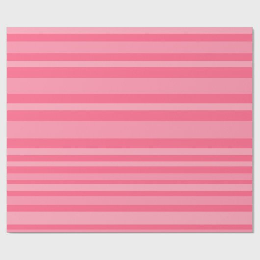 Cute Variable Stripe Pattern in Snoep Roze Cadeaupapier (Vlak)