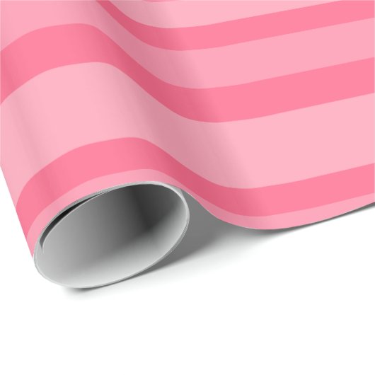 Cute Variable Stripe Pattern in Snoep Roze Cadeaupapier (Rol Hoek)