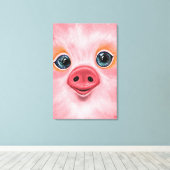 Cute Varken Canvas Print (Insitu (Houten vloer))