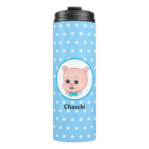 Cute Varken Cartoon Thermosbeker