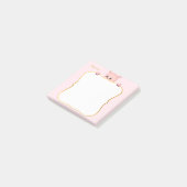 Cute Varken en Gepersonaliseerde Tekst Post-it® Notes (Schuin)