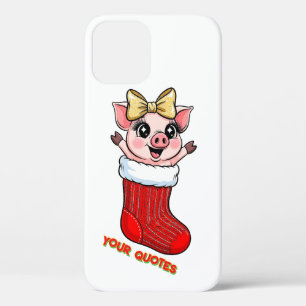Cute Varken in Kerststrump Case-Mate iPhone Case
