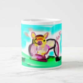 Cute varken kunst  grote koffiekop