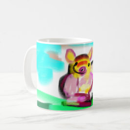 Cute varken kunst  koffiemok