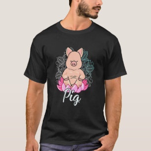 Cute Varken Voor Yoga Heeft Zoete Biggetje Grafis T-shirt