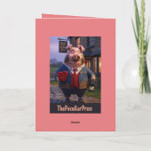 Cute Varkens Valentijnskaart Kaart (Achterkant)
