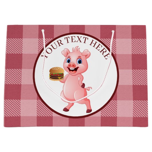 Cute varkenskookout groot cadeauzakje (Voorkant)