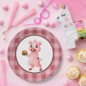 Cute varkenskookout papieren bordje (Feest)