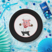 Cute varkensroast party papieren bordje (Feest)