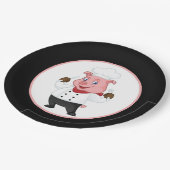 Cute varkensroast party papieren bordje (Gekanteld)