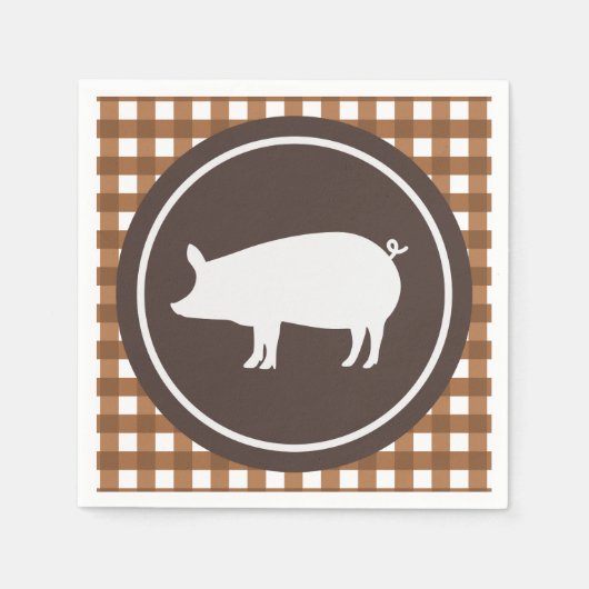 Cute varkensstaartservetten servetten (Voorkant)