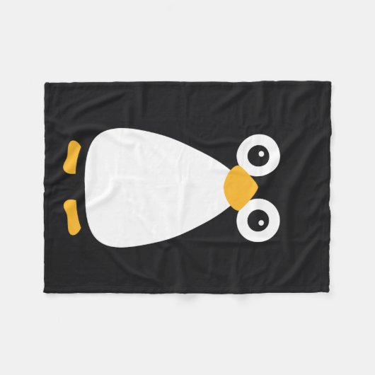Cute Vector Penguin Fleece Deken (Voorkant (Horizontaal))