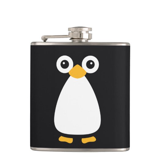 Cute Vector Penguin Heupfles (Voorkant)