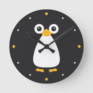 Cute Vector Penguin Ronde Klok