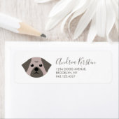 Cute Vector Pug Etiket (Insitu)