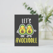 Cute Vegan Avocado Cuddle Relatie Briefkaart (Staand voorkant)
