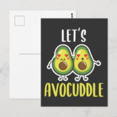 Cute Vegan Avocado Cuddle Relatie Briefkaart (Voorkant / Achterkant)