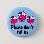 Cute Vegan Cows Button (Voorkant)