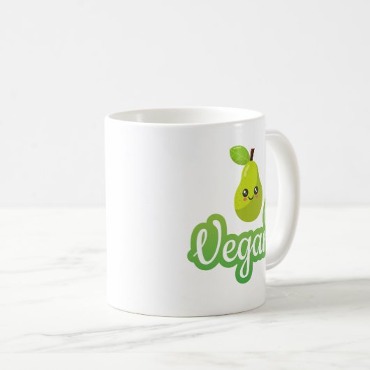 Cute Vegan Funny Gift Coffee Mok (Voorkant rechts)