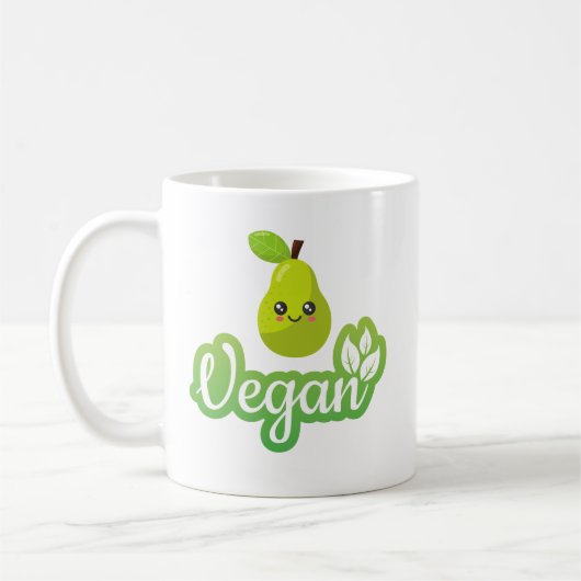 Cute Vegan Funny Gift Coffee Mok (Links)
